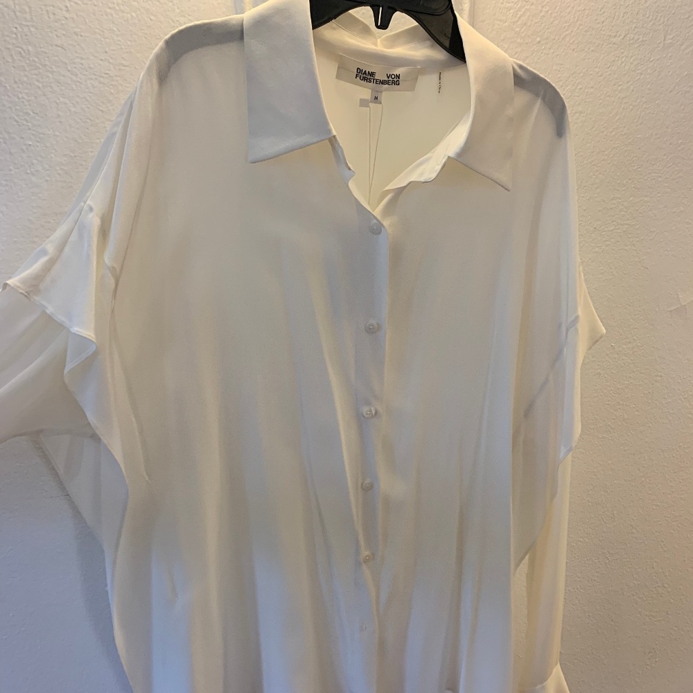 DVF WHITE BLOUSE